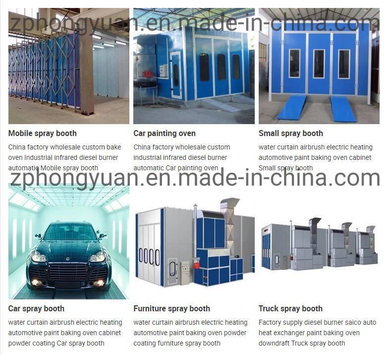 Electric Diesel Burner Car Paint Spray Booth Auto Painting Room for Sale