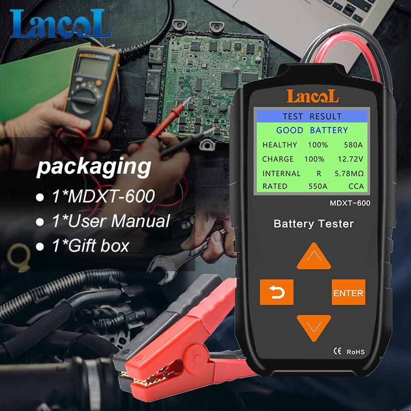 12V 24V Battery System Tester Checker Mdxt-600 Digital Battery Analyzer Automotive Tester
