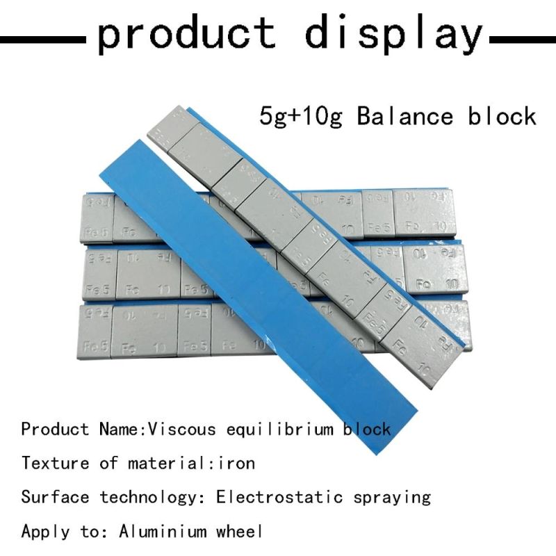 Factory Price Fe 5g X 12 blue Sticker Adhesive Wheel Balance Weight