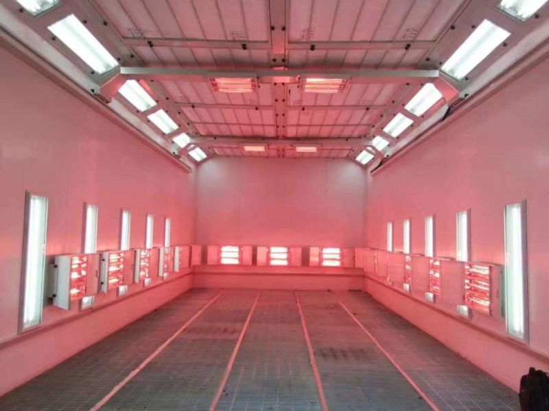 AA4c Spray Booth with Red Infrared Heating Lamps