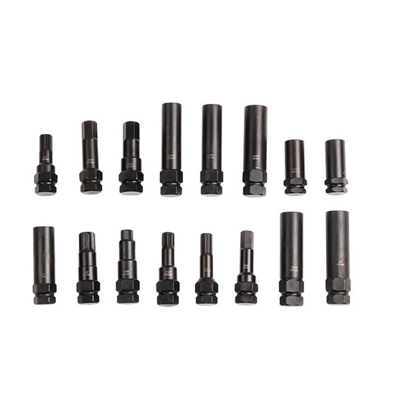 Viktec 16-Piece Locking Lug Nut Master Key Set Wheel Lock Removal Socket Set