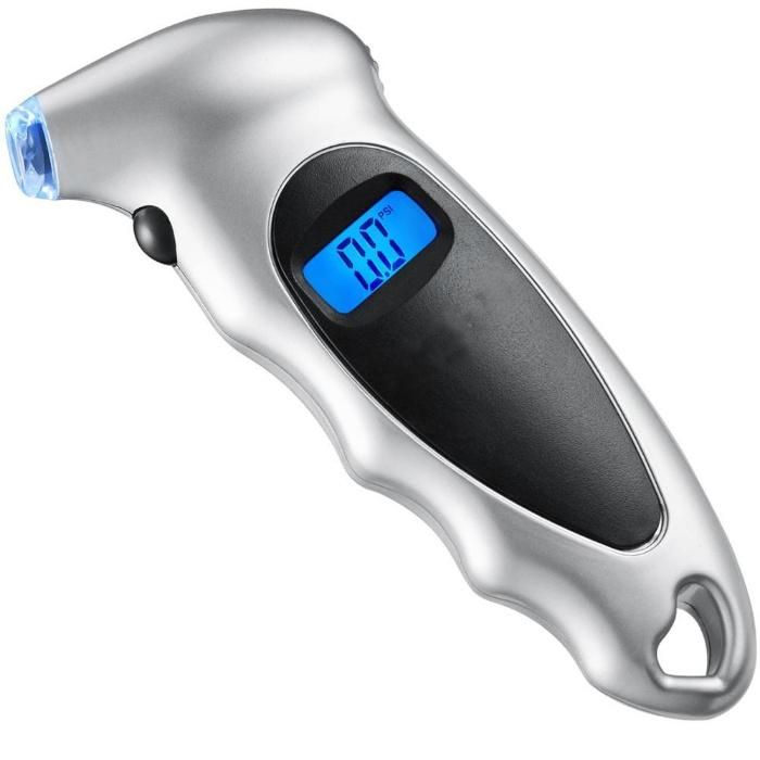 Digital Tire Pressure Gauge for Car Truck Bicycle with Backlit LCD and Non-Slip Grip