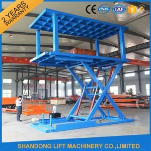 Stationary Hydraulic Double Deck Scissor Car Lift Platform