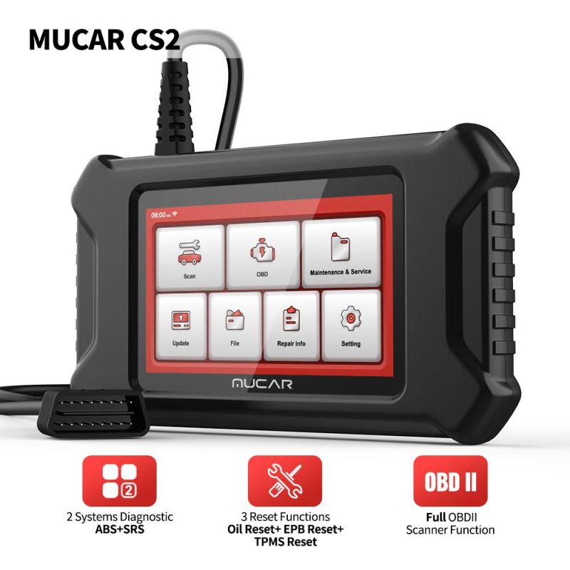 Mucar CS2 Professional Auto OBD2 Scanner Abssrs System Lifetime Free Update Oilepb Reset Service All Car Brand Diagnostic Tool