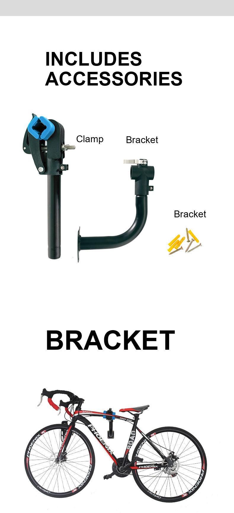 Bike Repair Stand Wall Mount with Adjustment Clamp