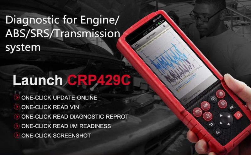 Launch X431 Crp429c Auto Diagnostic Tool for Engine/ABS/SRS/at+11 Service Crp 429c OBD2 Code Scanner