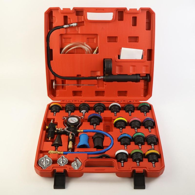 Professional Auto Set Vacuum Type Cooling System Kit 28PCS Radiator Pressure Tester Water Tank Leak Detector Tools