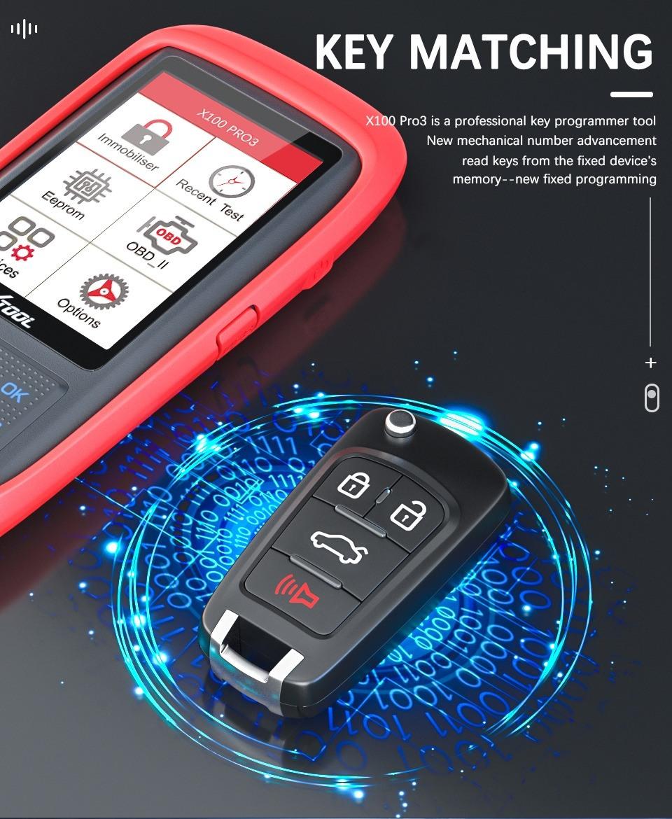 Xtool X100 PRO3 Professional Auto Key Programmer Add Epb, ABS, TPS Reset Functions Free Update Lifetime