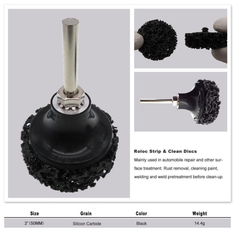 2 Inch 50mm Roll Lock Abrasives Grinding Discs for Surface Preparation Paint Removal