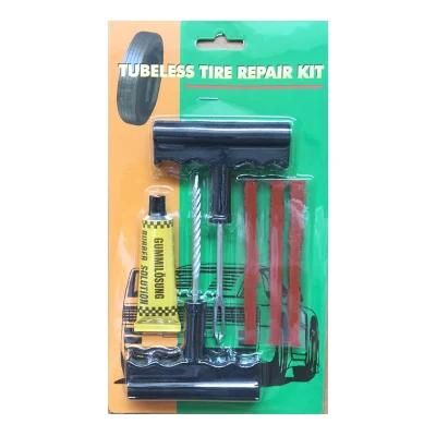 Car Tire Repair Kit Tubeless 4 Sets Tyre Puncture Plug Repair Tool Kit