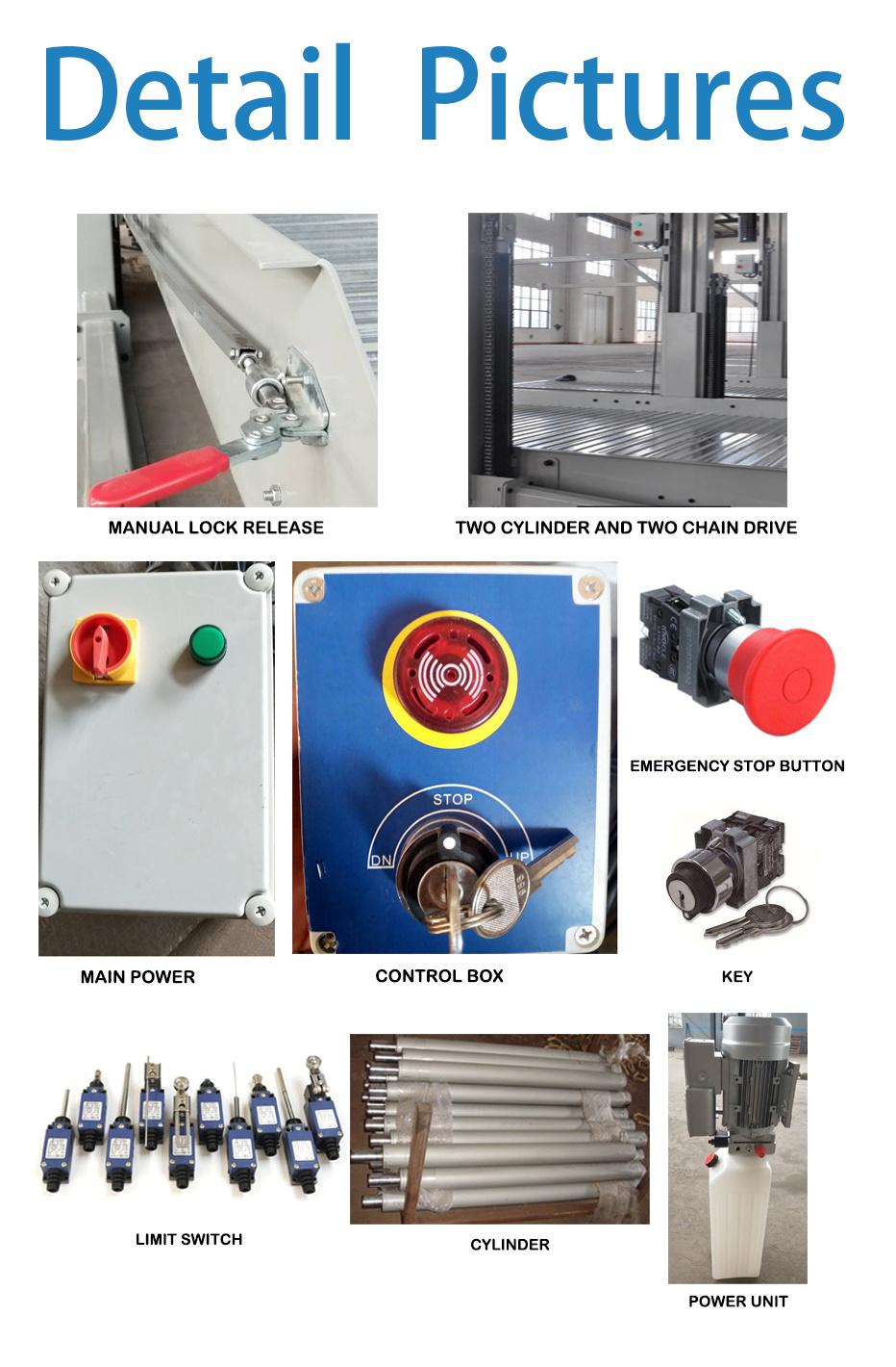 Double-Cylinder Hydraulic 2 Post Car Parking Lift