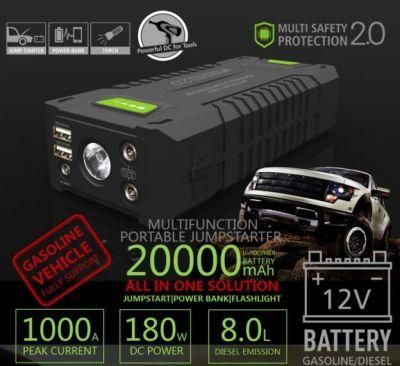 Multi-Function 20000mAh Emergency Auto Car Vehicle Jump Starter with Power Bank