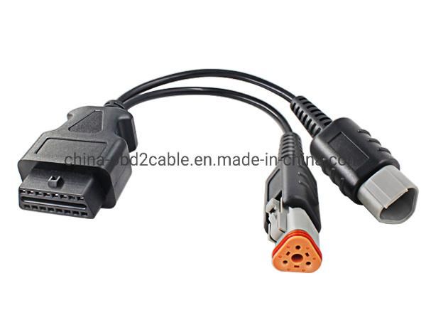 SAE J1939 Deutsch 6p+9p Cable J1708 6p 9p Adapter for Heavy Duty Scanner Tool