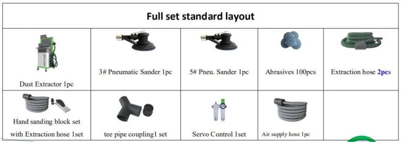 Dust Free Dry Sanding Machine Set for Car Maintenance Shop