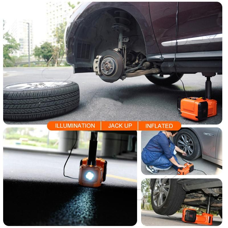 5t Waterproof 3 in 1 Hydraulic Trolley Car Jack DC12V Cigar Lighter Portable Electric Hydraulic Jack for Car