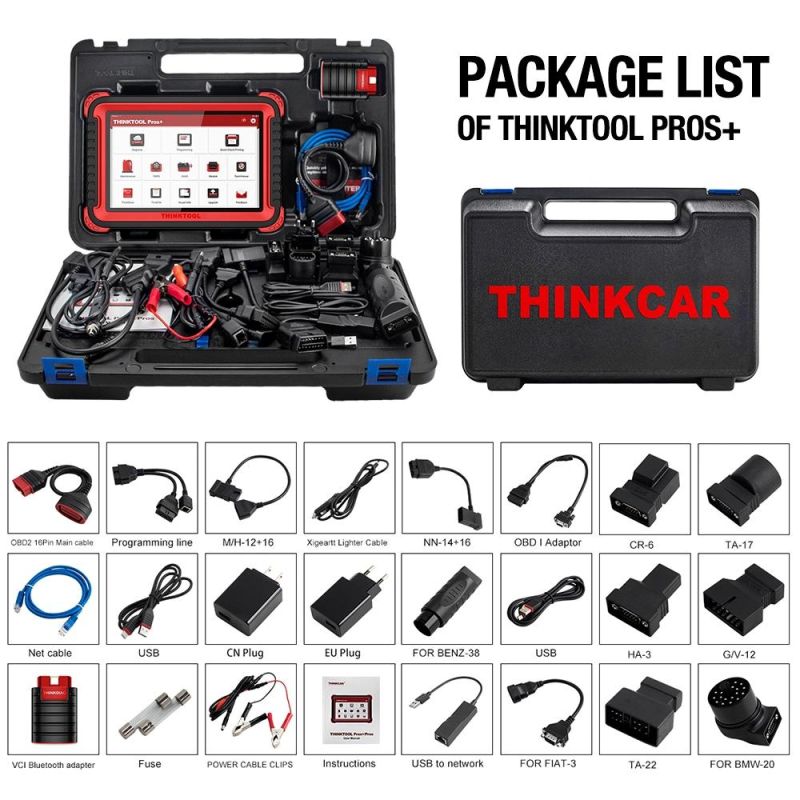 Thinkcar Thinktool Pros+ Car OBD2 Diagnostic Tool 10 Full System Adas Code Scanner Online Programing Pk Maxisys Maxicom 908 PRO