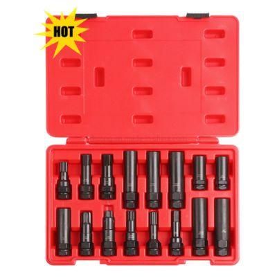 Viktec 16 Piece SAE Metric Universal Locking Lug Nut Master Key Set, Wheel Lock Removal Socket Set for Aftermarket and Factory Wheels