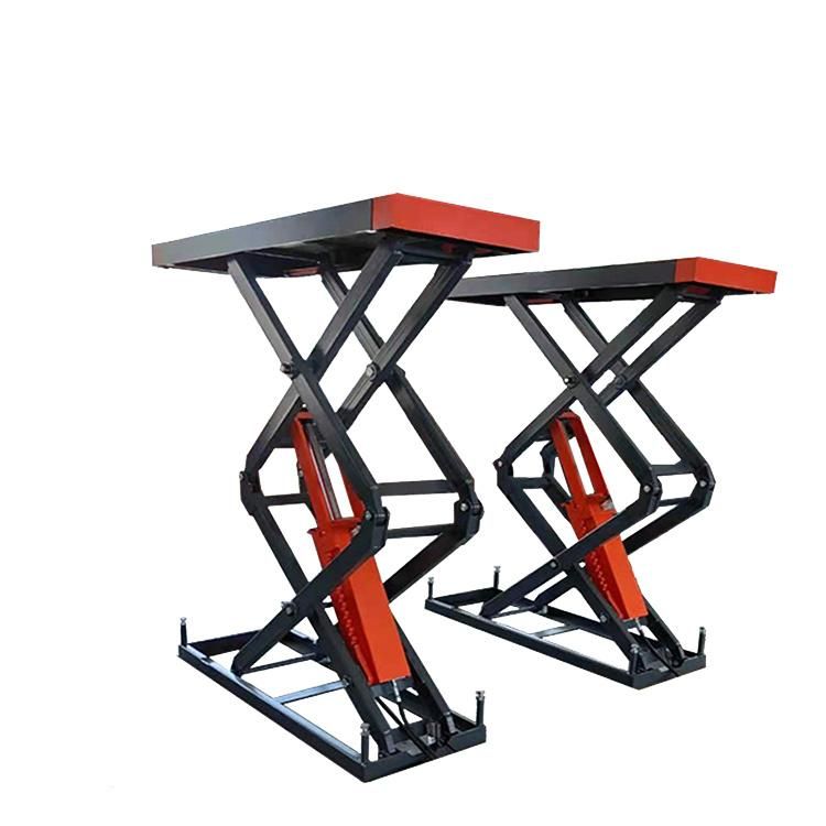 Underground Scissor Lift Garage Equipment Repair and Maintenance Machine Midrise Scissor Lift Car Lift Vehicle Lift Double Cylinder Hydraulic Lift