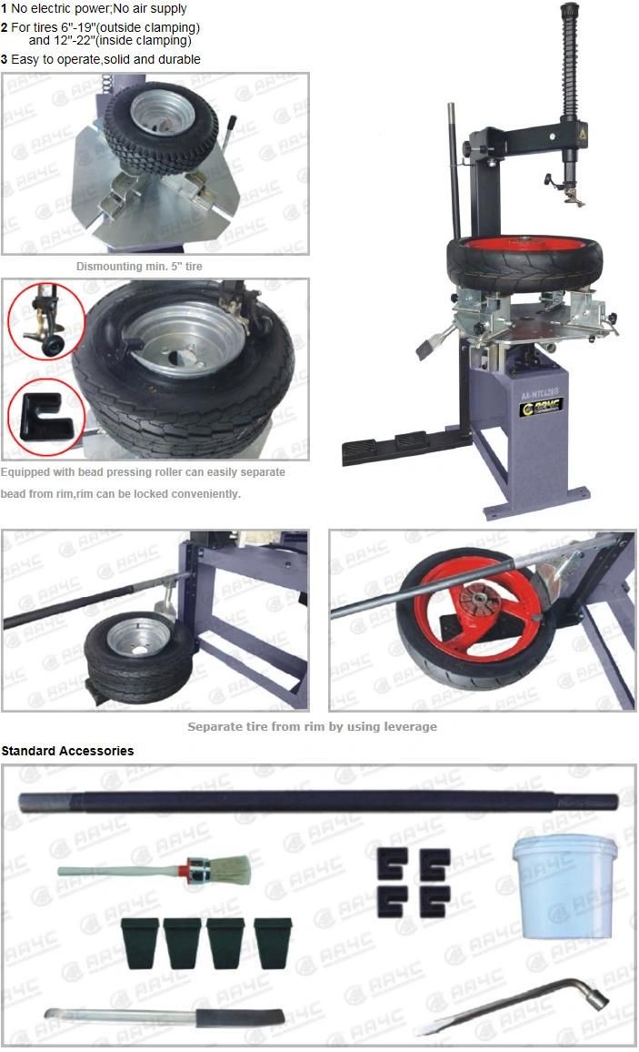 AA4c Manual Motorcycle Tire Changer AA-Mtc428b