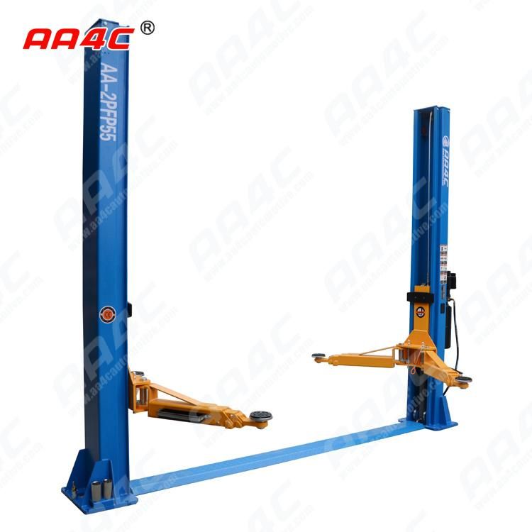 AA4c 12000lbs 5.5t Hydraulic Dual Sides Manual Unlock 2 Poles Vehicle Elevators AA-2pfp55