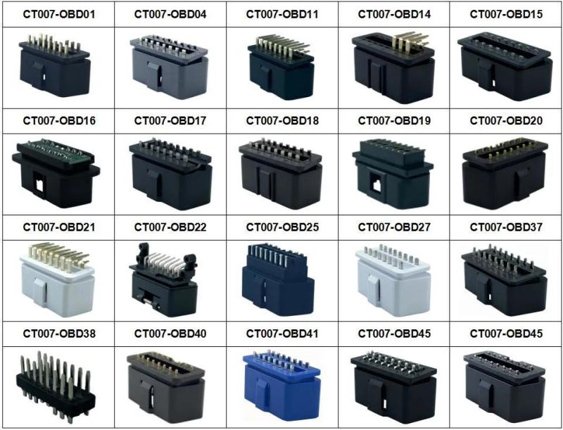 Flexible Flat Obdii-16pin M to One Drag Three Obdii Female with Power Control Switch.