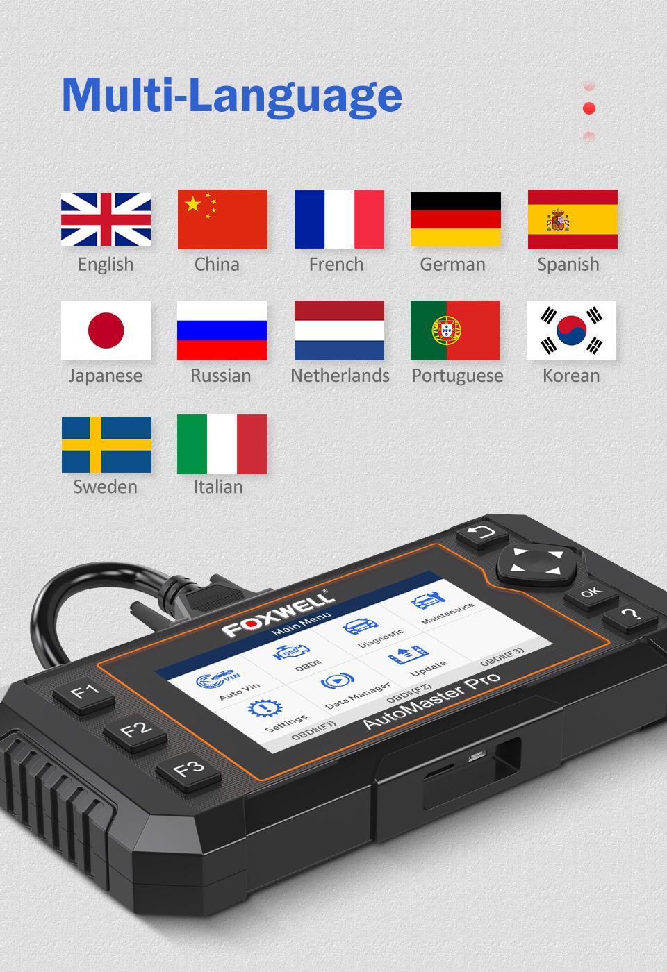 Foxwell Nt644 Elite OBD2 Workshop Car Diagnostic Tool Professional DPF Epb Oil Reset Automotive Scanner Full System