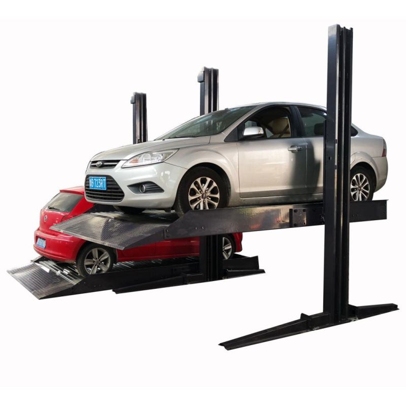 Semi Automatic Lifting Equipment Two Columns Hydraulic Car Elevator