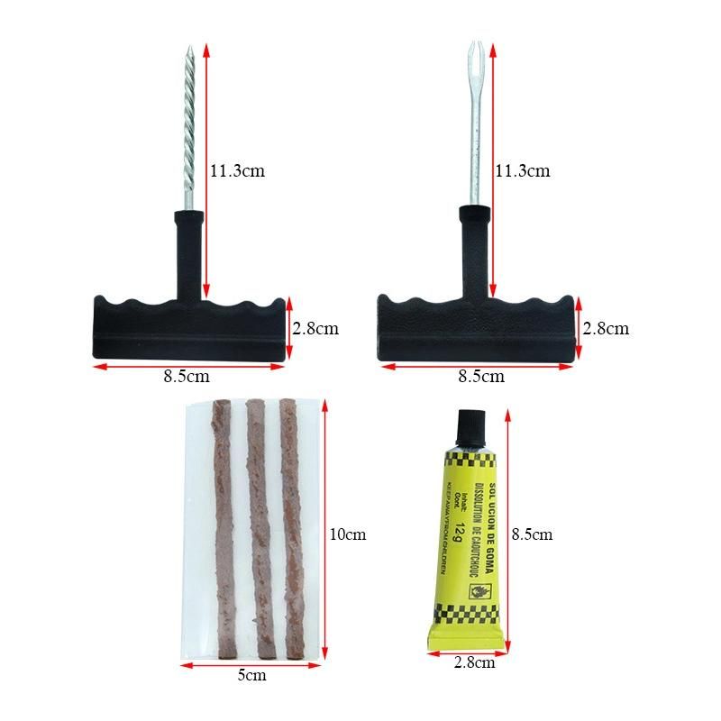 Car Tire Repair Kit Tubeless 4 Sets Tyre Puncture Plug Repair Tool Kit