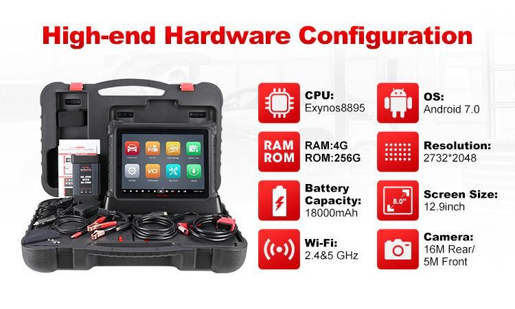 2022 New Autel Maxisys Ultra Lite Automotive Car Diagnostic Tool with Maxiflash Vci No IP Limitation Upgrade of Ms909/ Elite II