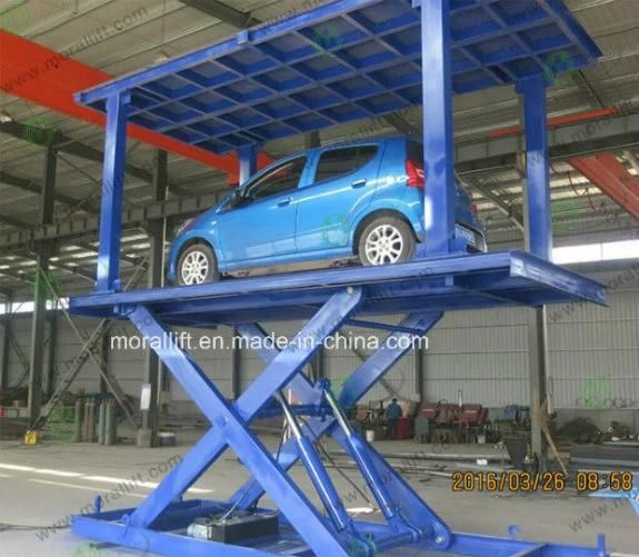 5500kg Hydraulic Scissor Car Lift for Underground Parking