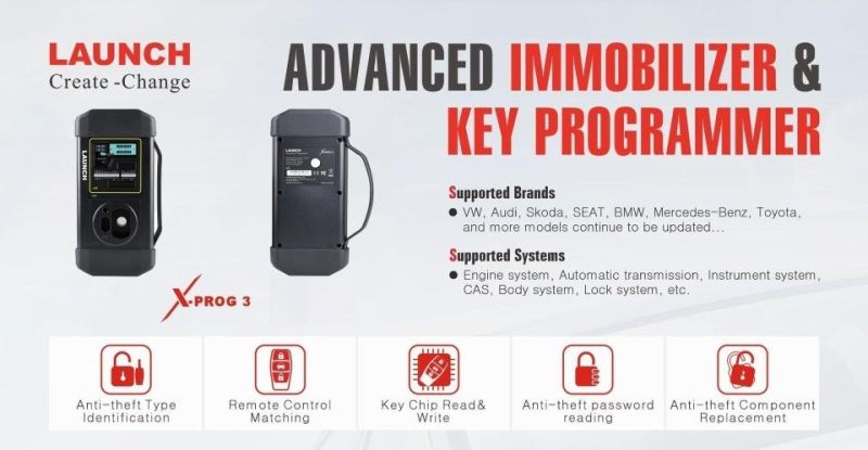 Original Launch X431 V+ 4.0 Full System Diagnostic Tool with Launch Giii X-Prog3 Immobilizer Programmer