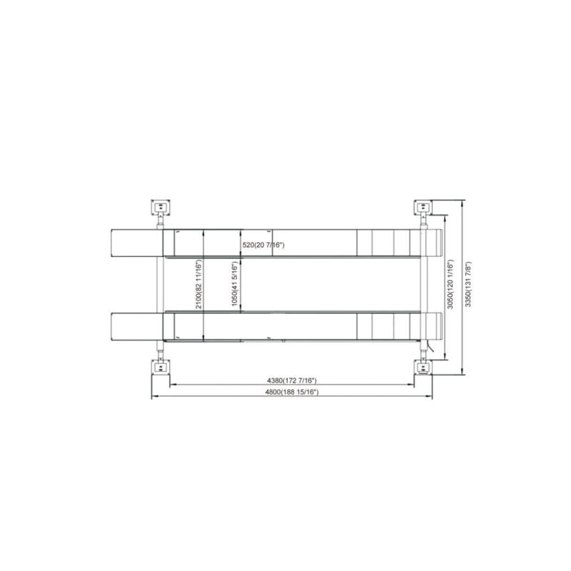 4.5 Tons Elevator Hydraulic 4 Post Auto Vehicle Car Alignment Lift