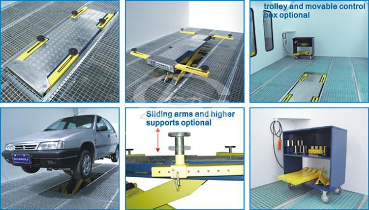 One Cylinder Auto Scissor Car Lift for Body Painting