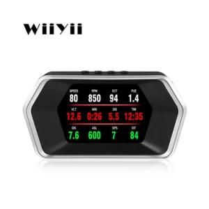 Vehicle Hud Car Head up Display P17 OBD+GPS Dual System Smart Gauge