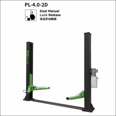Puli Hot Sale Two Post Lift Vehicle Equipment Two Post Hydraulic Car Lift for Sale Pl-4.0-2D
