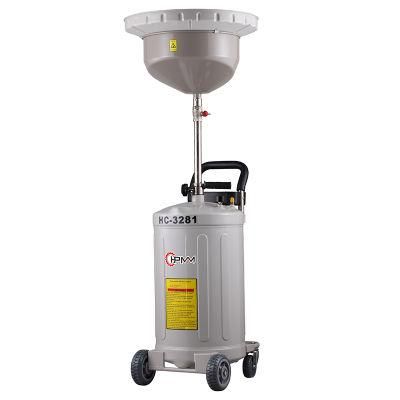 Hpmm Waste Oil Drain Capacity Tank Air Operate Drainer Portable Wheel Hose 80L Pneumatic Oil Extractor