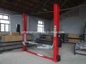 Hydraulic Two Post Car Lift 2lf-4000 4t Two Post Floor Plate Lift, with Symmetrical Lifting Arms