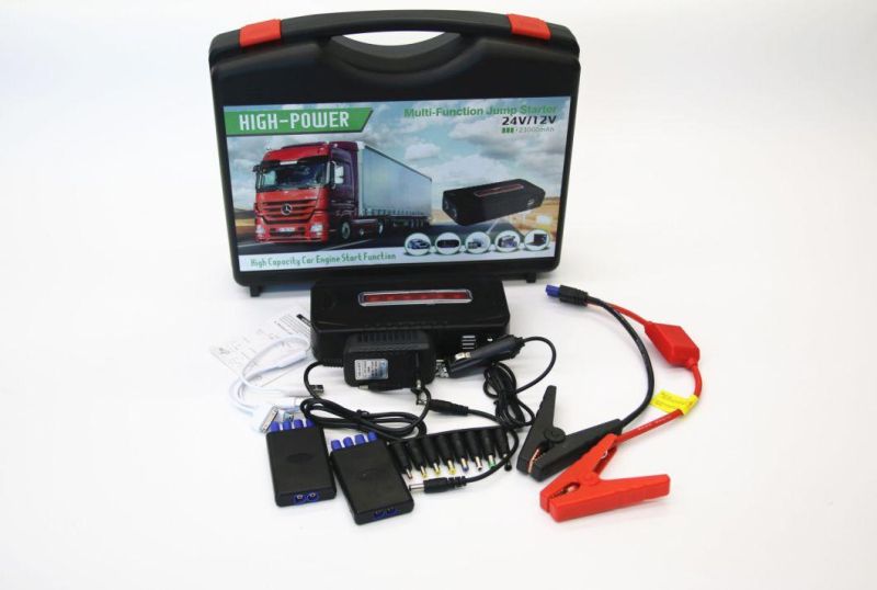 12V 24V 23800 mAh Portable Multi-function Car Jump Starter for Truck Car and Diesel Car