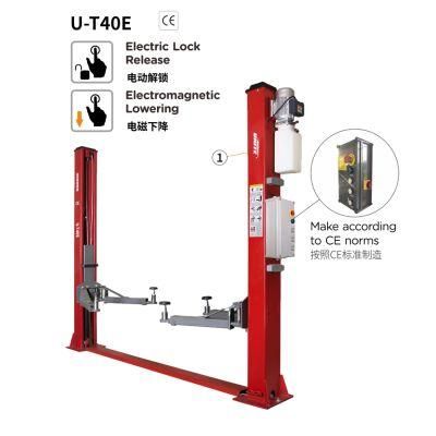 Unite Two Post Lift CE Standard Car Vehicle Lifting Equipment U-T40e Two Post Car Lift for Garage