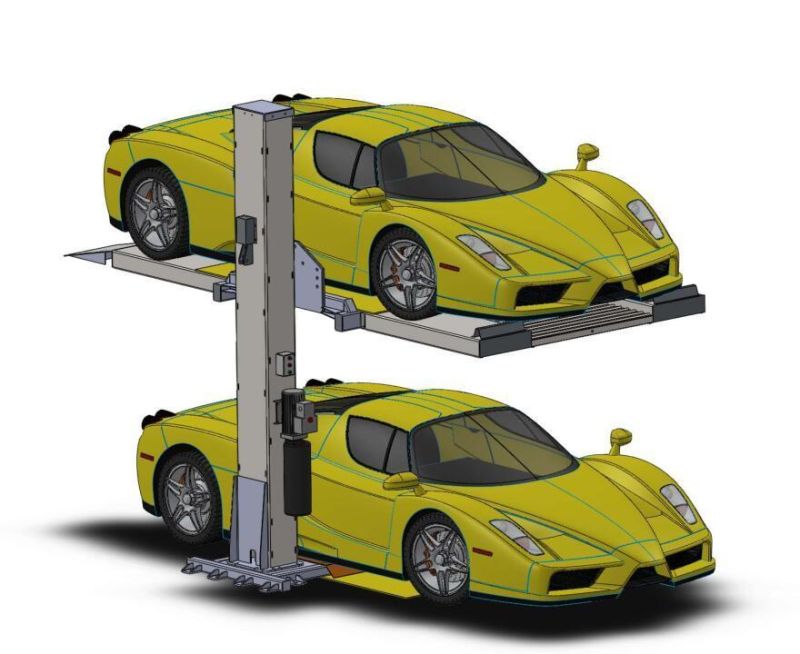 Hydraulic 2 Vehicles One Column Car Parking Lift/Elevator