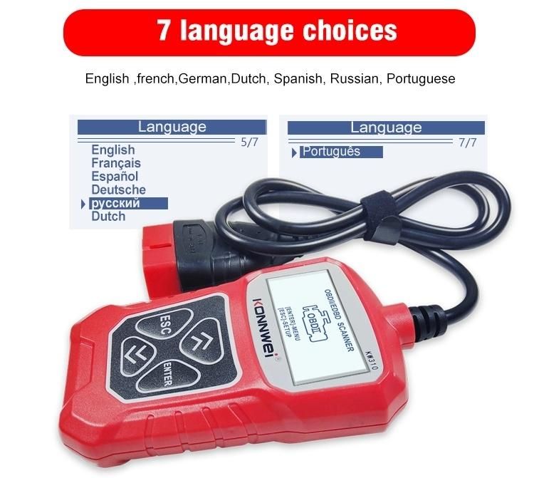 Konnwei OBD2 Auto Diagnostic Tools Key Progammer for Car, Heavy Duty Truck Excavator