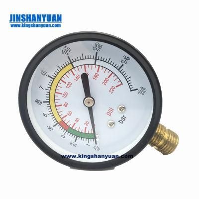 60mm 2.5 Inch Black Steel Case Manometer with Ce Certificate