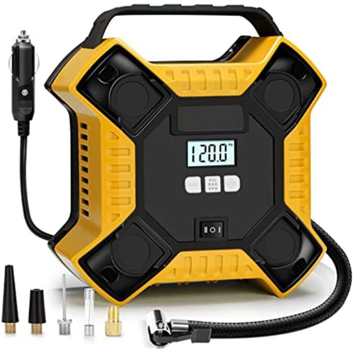 Air Compressor Tire Inflator Portable Air Pump for Car Tires 12V Integrated Tire Pump 160psi with LED Light