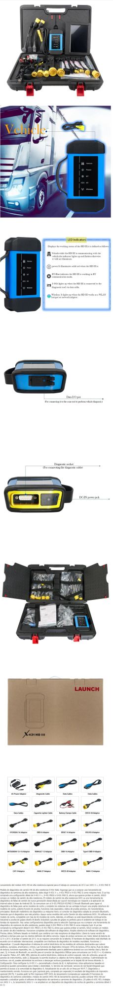 X431 HD Full Range Full Function Diagnostic Instrument