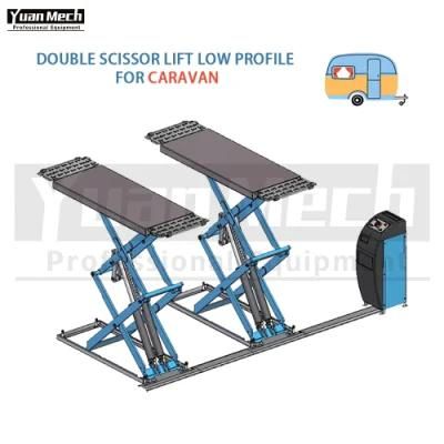 Yuanmech Dl30crs Low Profile Double Scissor Lift for Caravan and Mechanical Safety Devise