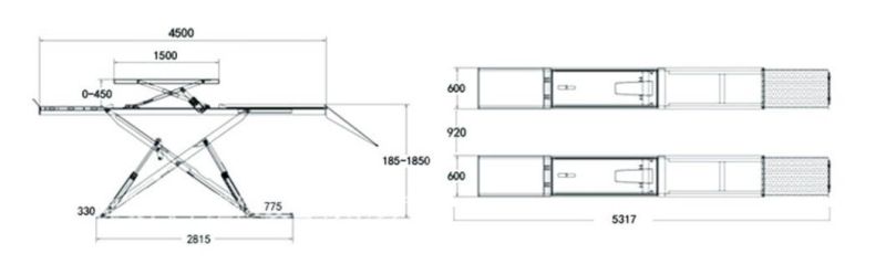 Jintuo Car Elevator Hydraulic Scissor Lift in Ground