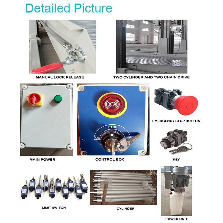 Shared Column Double Layers Hydraulic Car Parking Lift