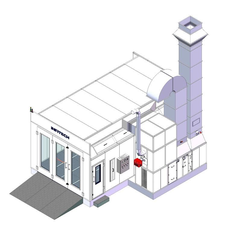 Manufacturer Factory Wholesale Price Cross Draft Paint Booth From Infitech