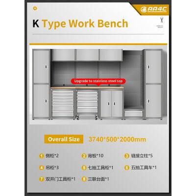 AA4c Auto Repair Tool Cabinet Worktable Work Bench Tools Trolley Vehicle Tools Storage K Type