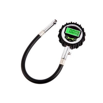 Custom Portable Wholesale Tire Air Pressure Gauge with Rubber Hose and Swivel Air Chuck